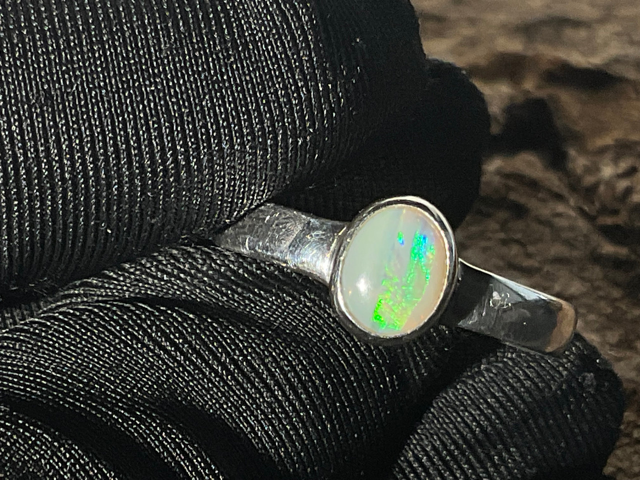 Natural Australian Coober Pedy Opal Ring 13.60 Carat
